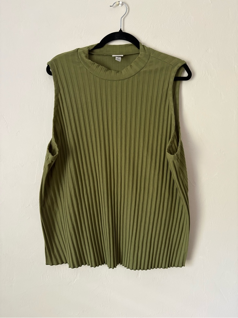 a new day Olive Green Ribbed Sleeveless Tank Top